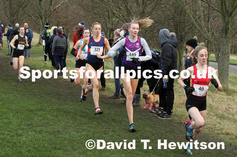 Womens long race  2020 BUCS Cross Country Champs., Edinburgh.  Photo: David T. Hewitson/Sports for All Pics